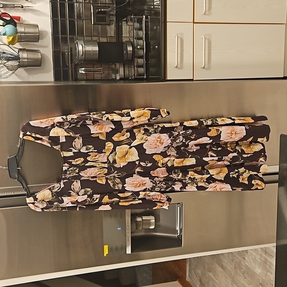 💕FAVORITE DAUGHTER💕 Long Sleeve Vibeyard Dress ~ Buganvilias Floral Print NWT - Picture 2 of 10